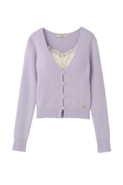 フェザリーパールニットカーディガンセット