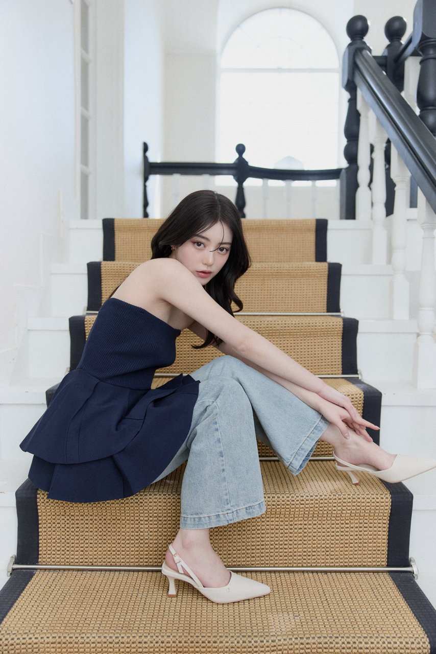 モデル身長：157cm カラー：navy 