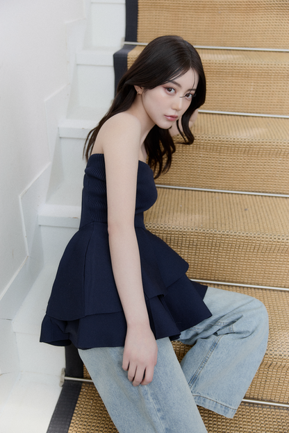 モデル身長：157cm カラー：navy 