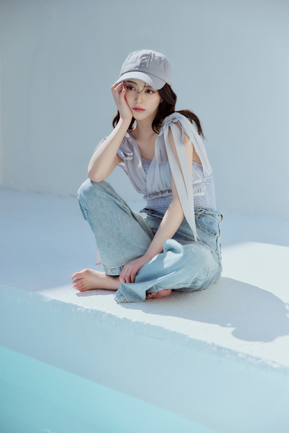 着用モデル：157cm カラー：grey sax