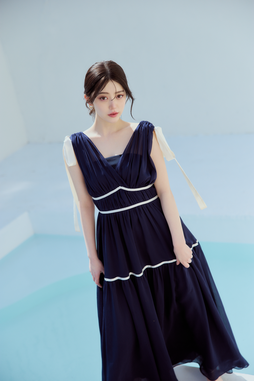 ポローラ poláura ショルダーリボンシフォンワンピース ショルダーリボンシフォンワンピース – poláura OFFICIAL ONLINE STORE