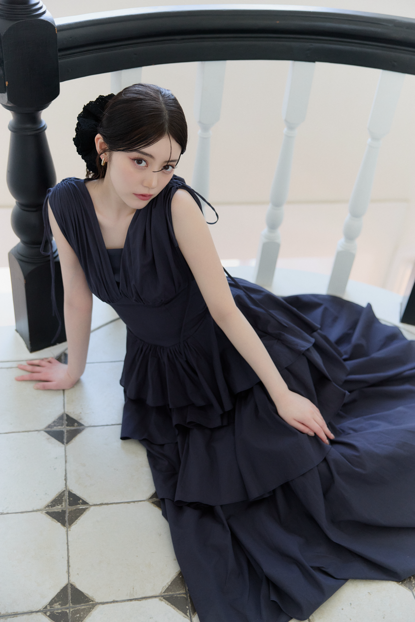 モデル身長：157cm カラー：navy サイズ：S