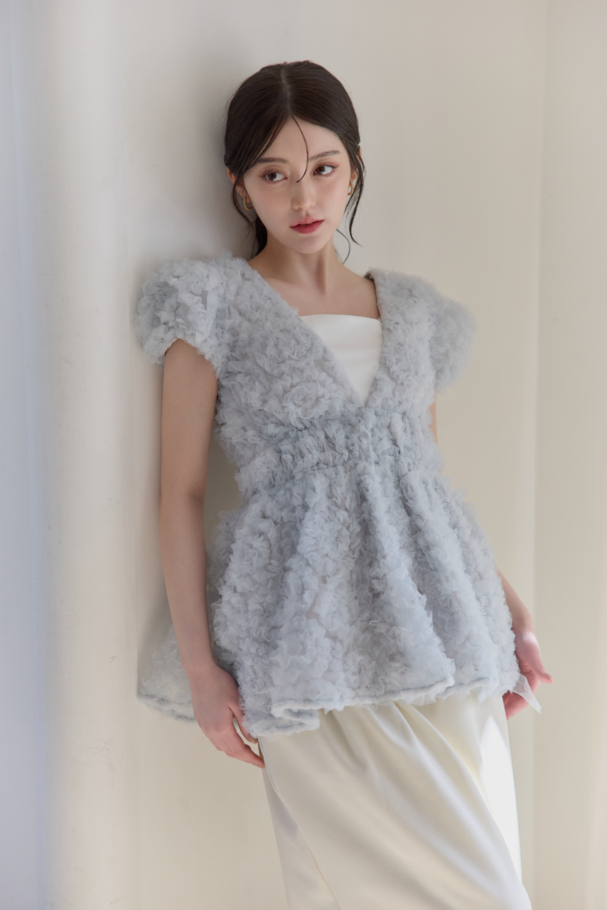 モデル身長：157cm カラー：sax blue 