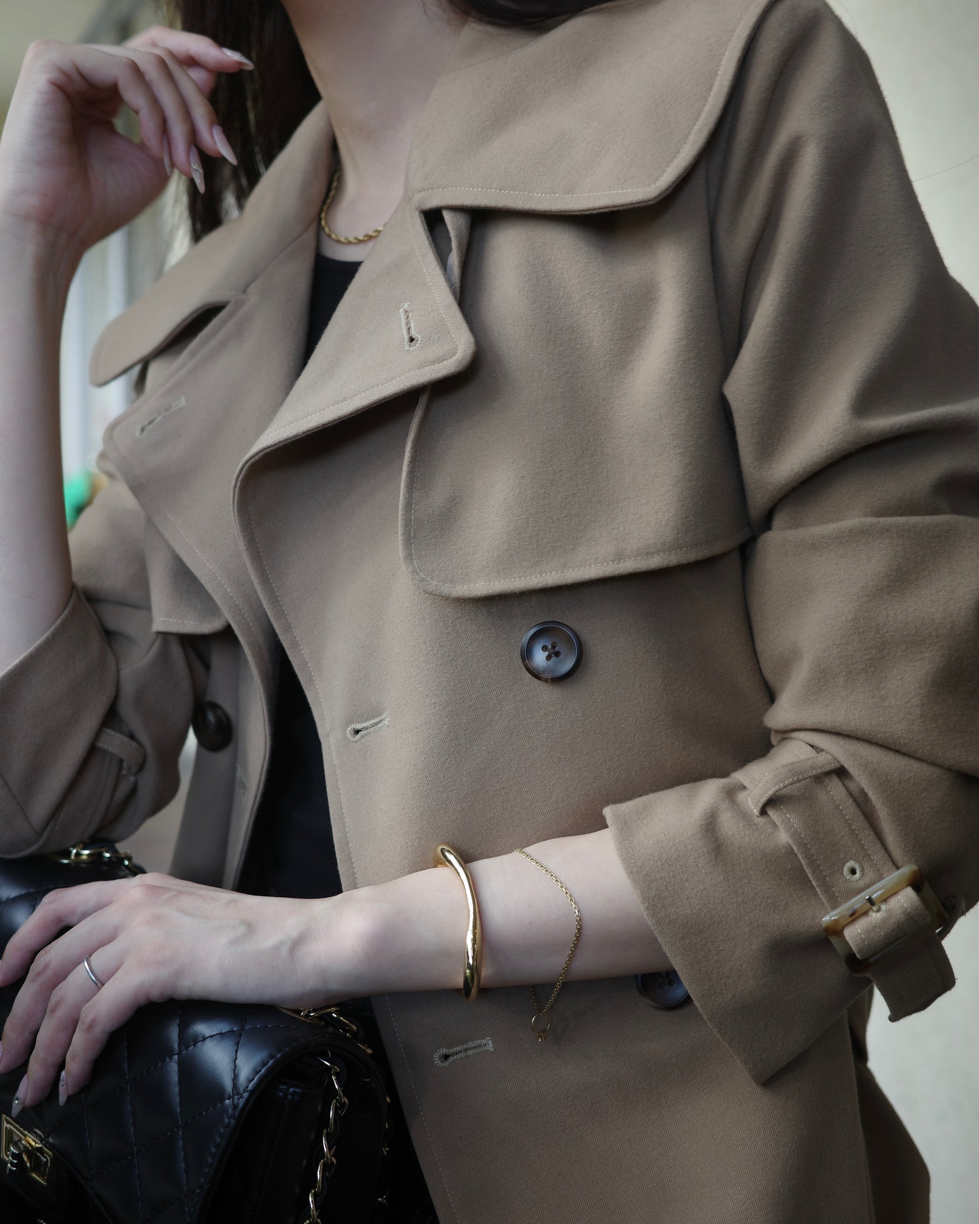 モデル身長：171cm サイズ：FREE カラー：beige
