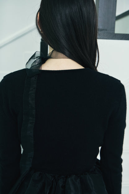 モデル身長：166cm 【トップス】カラー：black × black
