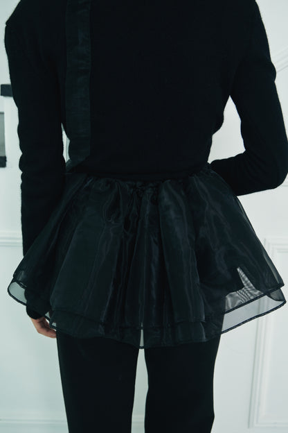 モデル身長：166cm 【トップス】カラー：black × black