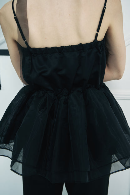 モデル身長：166cm 【トップス】カラー：black × black