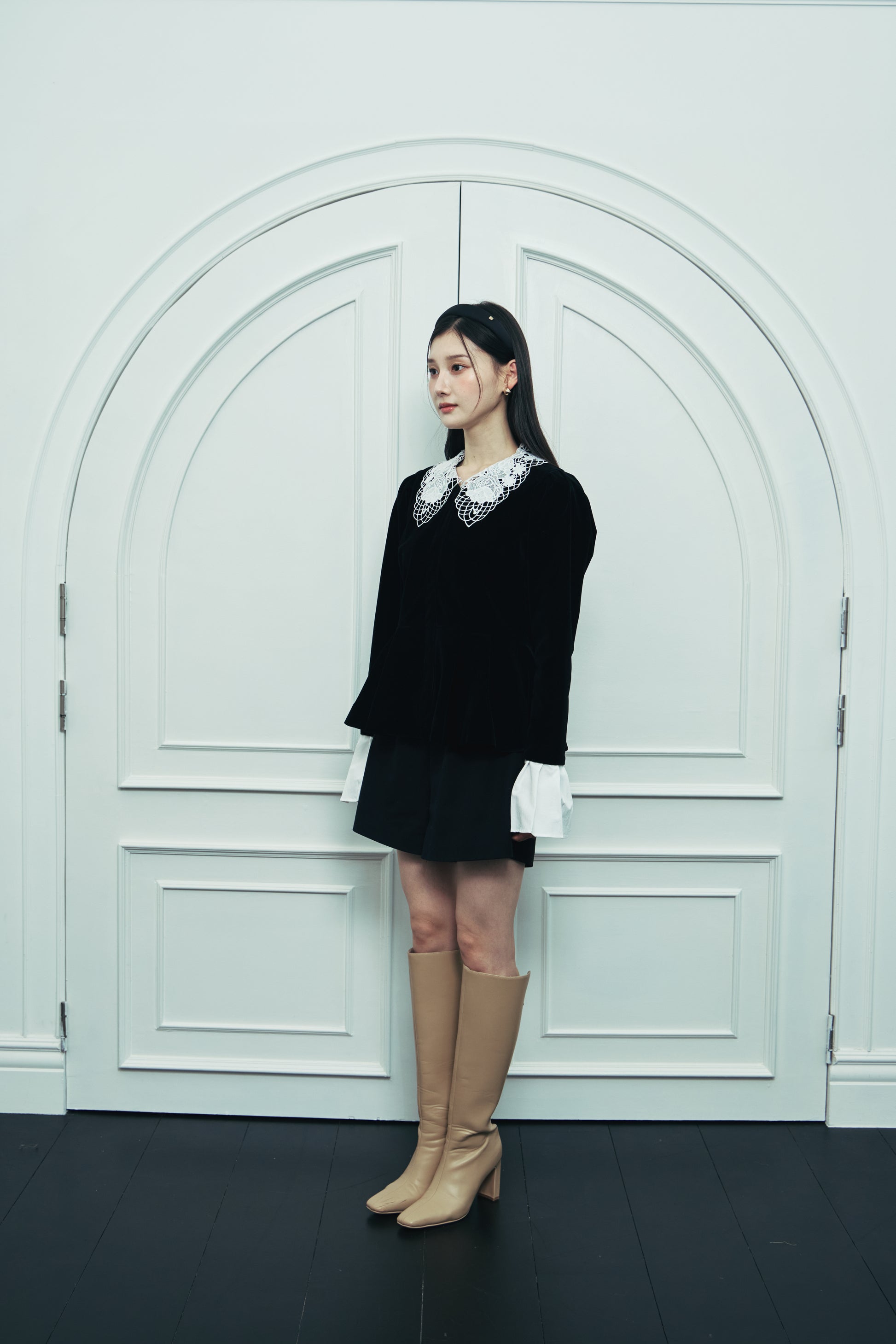 モデル身長：166cm カラー：black
