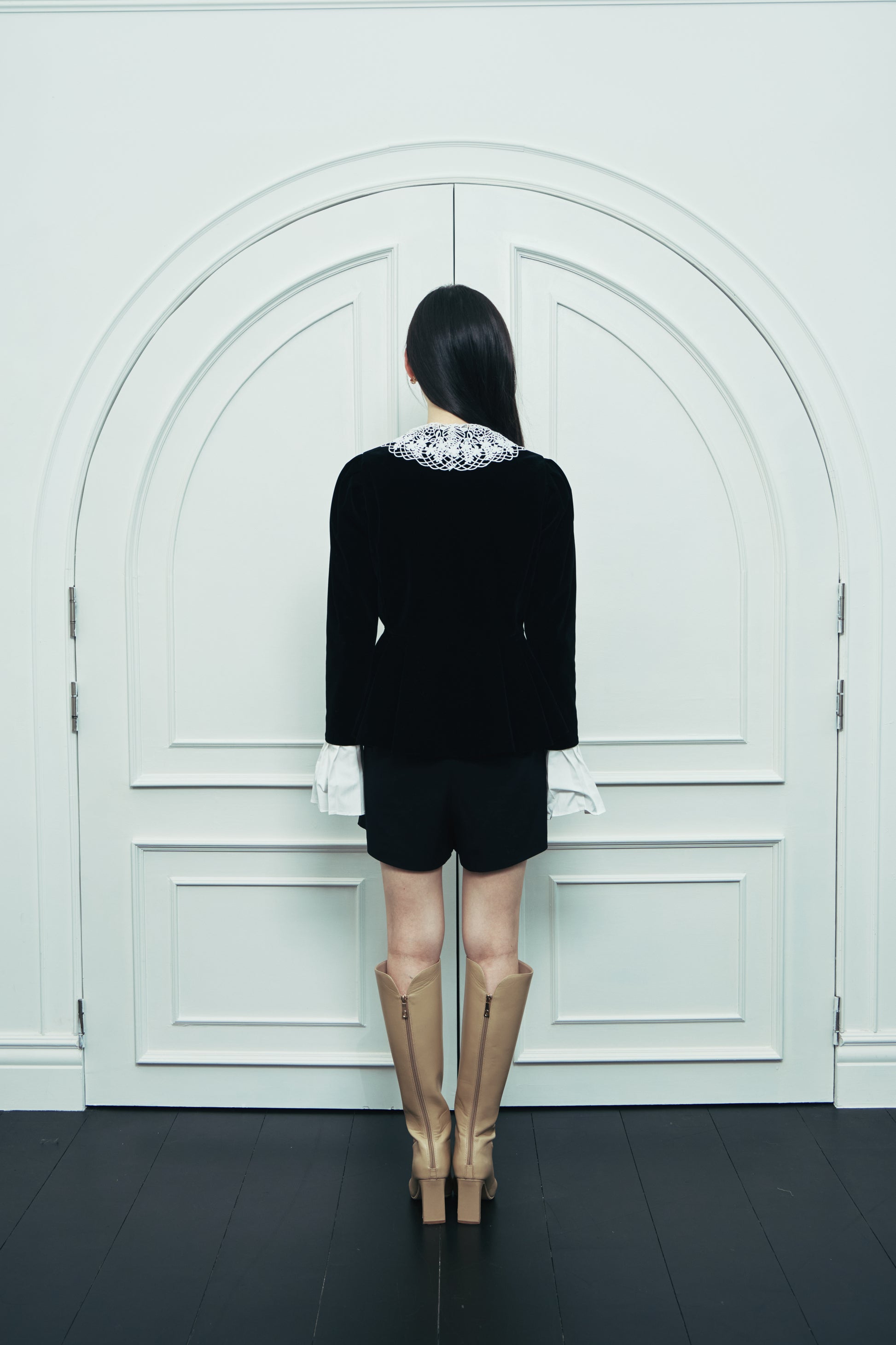 モデル身長：166cm カラー：black