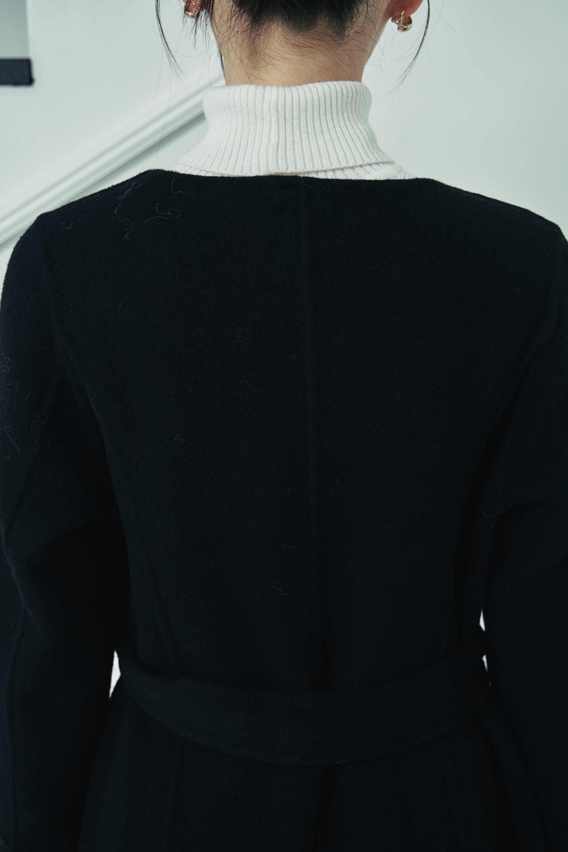 モデル身長：166cm 【アウター】カラー：black サイズ：MM