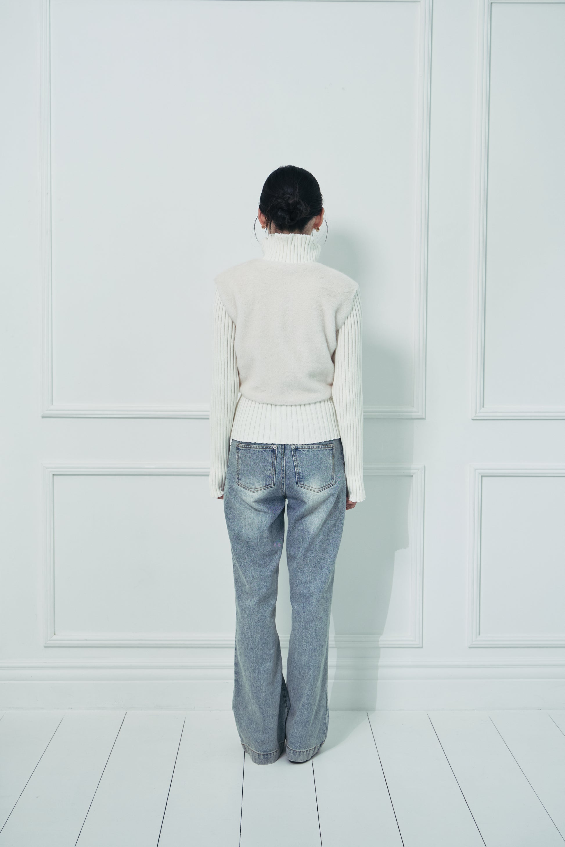 モデル身長：166cm 【アウター】カラー：off white 