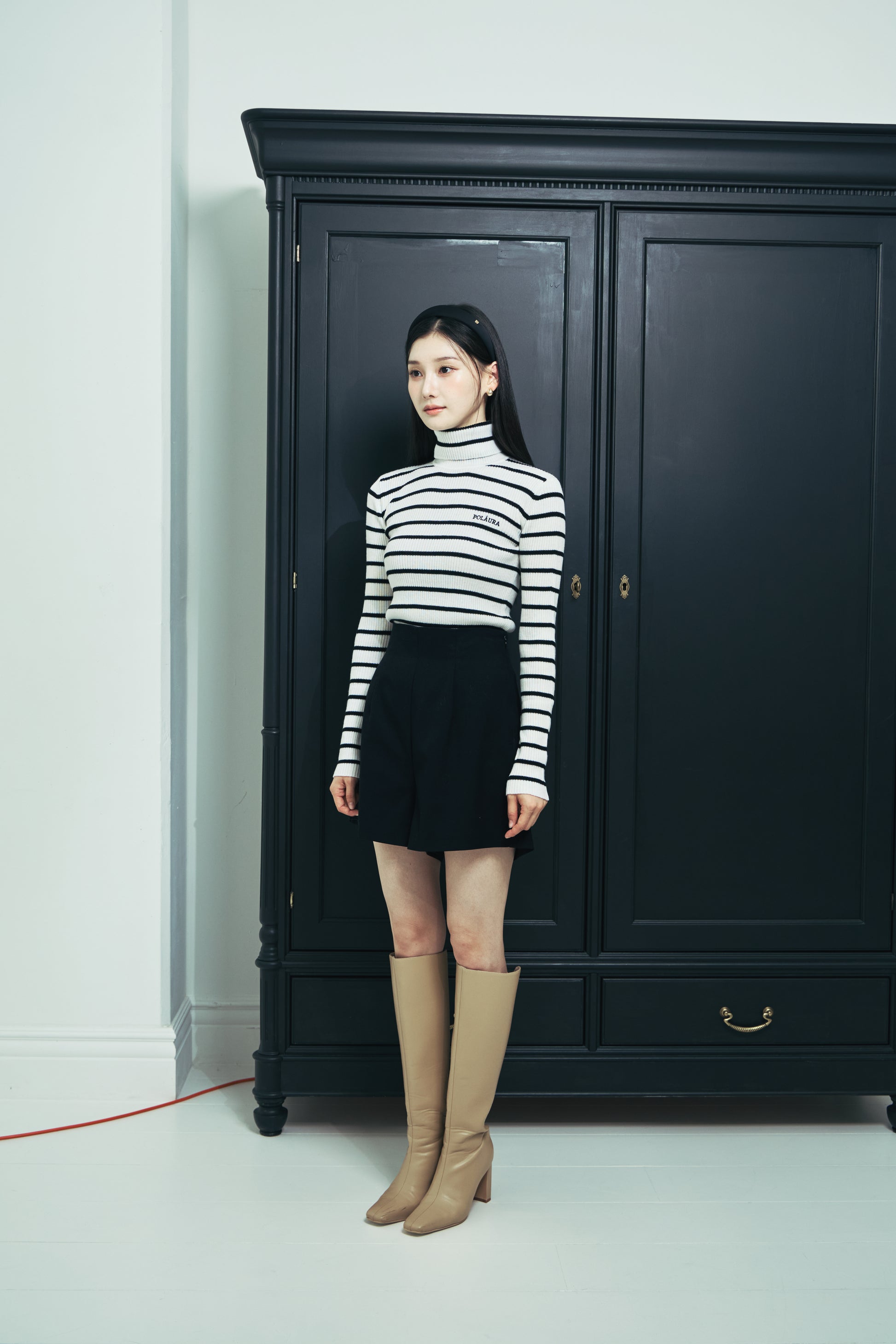 モデル身長：166cm カラー：border