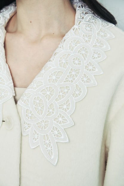 モデル身長：166cm 【アウター】カラー：ivory サイズ：MM