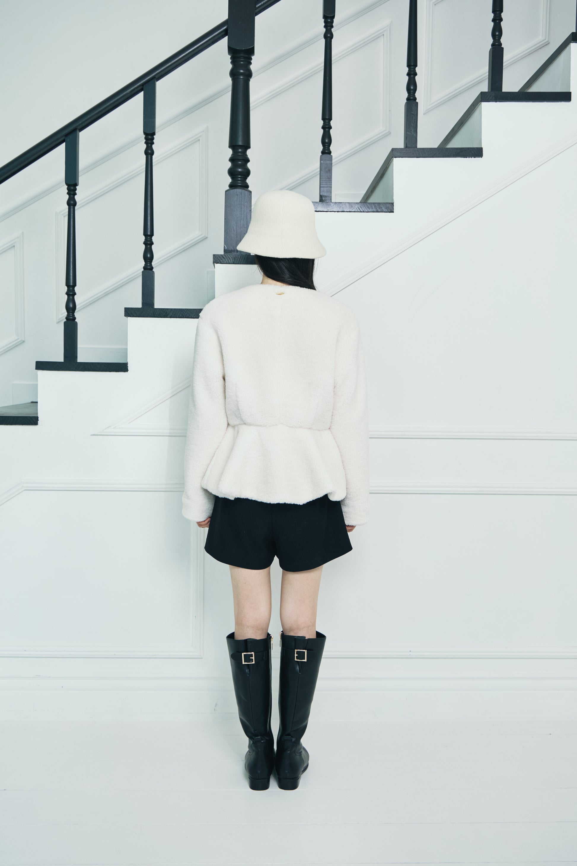 モデル身長：166cm 【アウター】カラー：off white