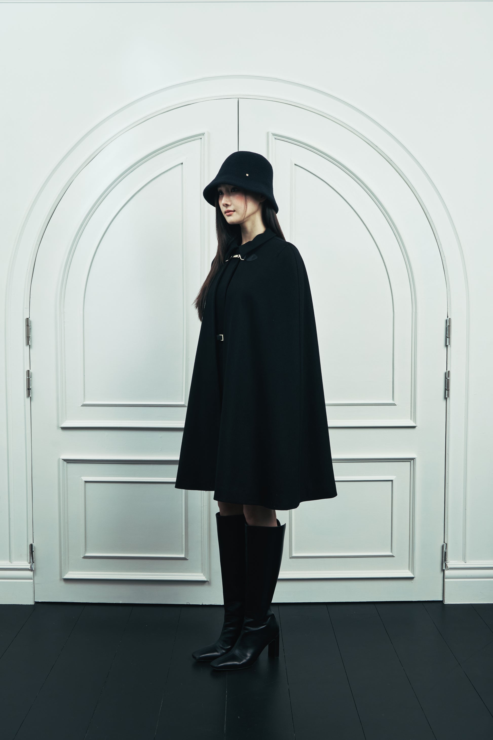 モデル身長：166cm カラー：black