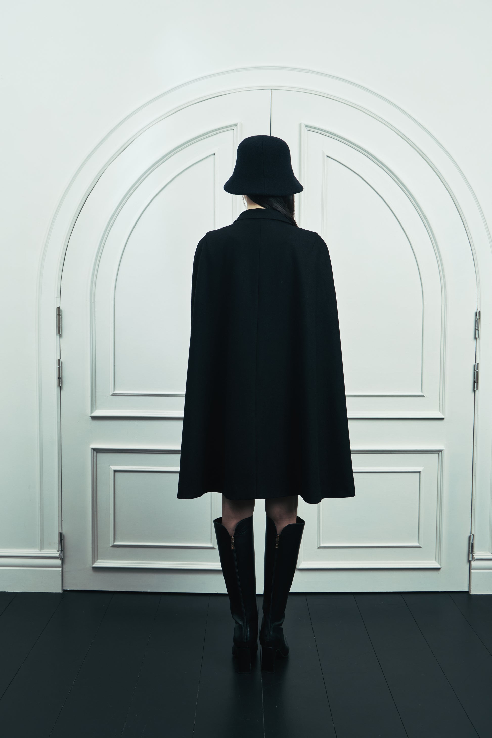 モデル身長：166cm カラー：black