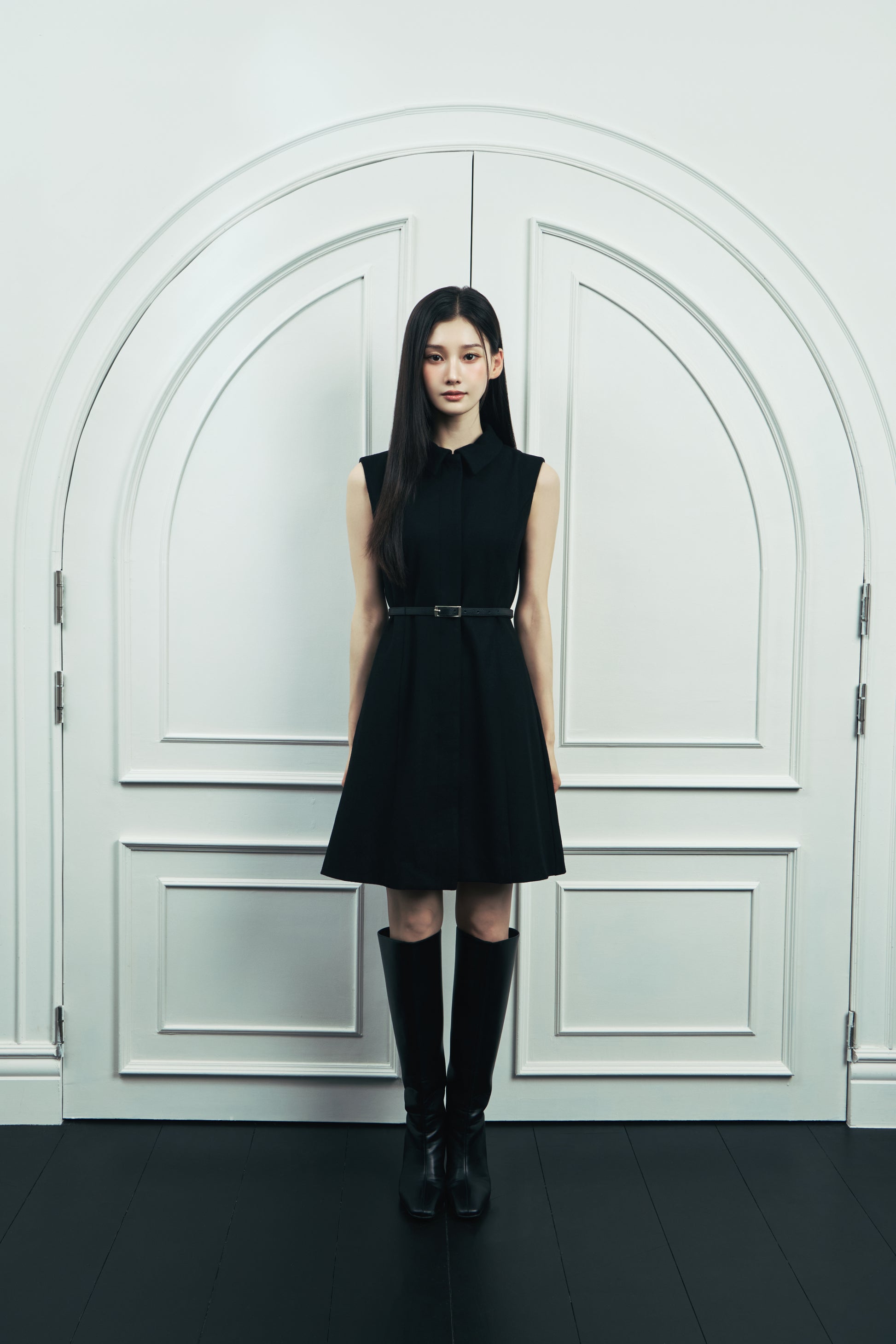 モデル身長：166cm カラー：black