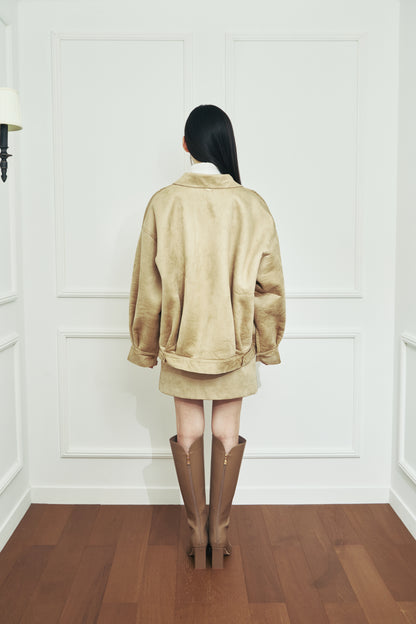 モデル身長：166cm 【アウター】カラー：beige 【トップス】カラー：off white 【ボトムス】カラー：beige サイズ：MM