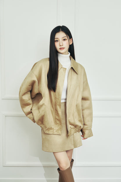 モデル身長：166cm 【アウター】カラー：beige 【トップス】カラー：off white 【ボトムス】カラー：beige サイズ：MM