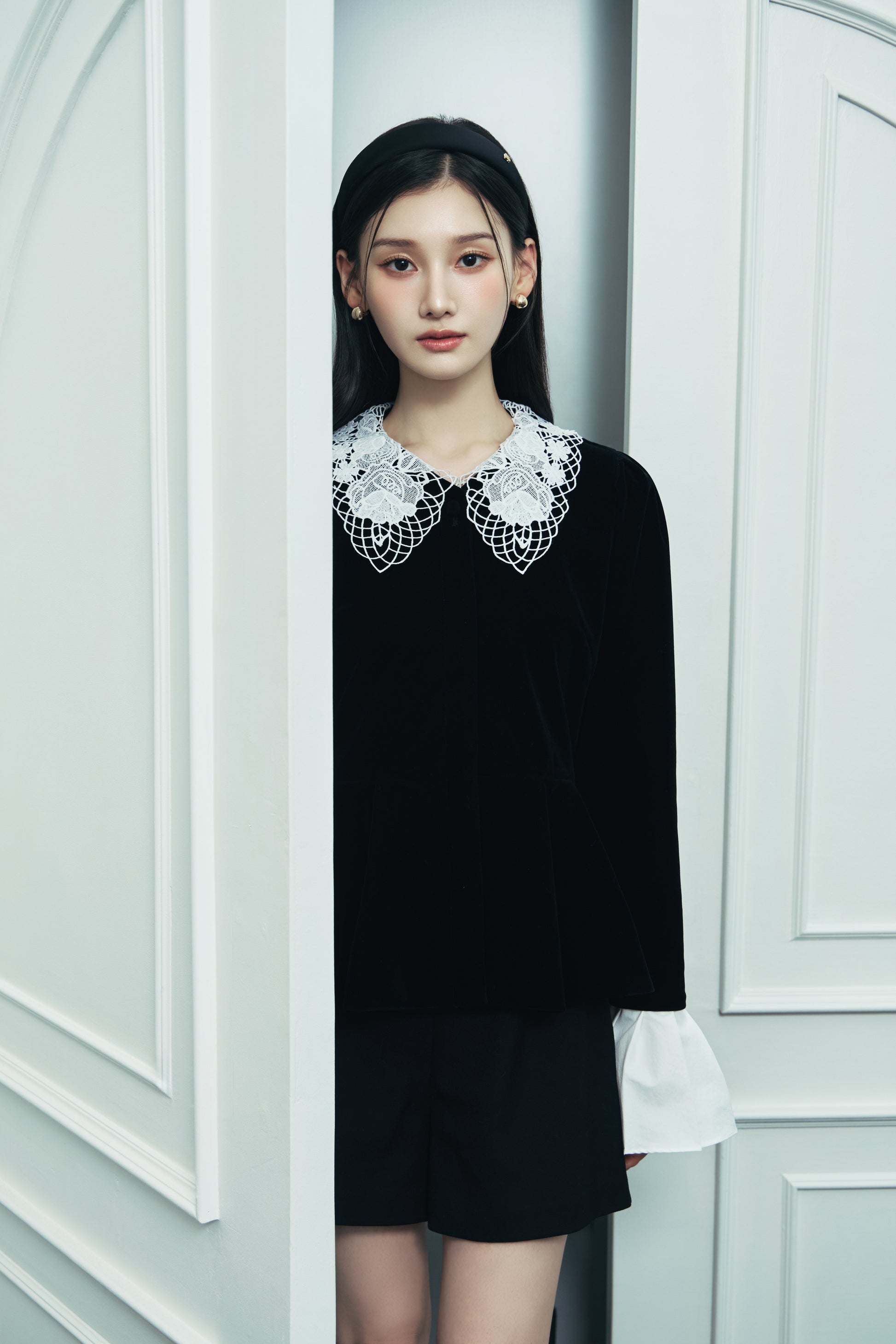 モデル身長：166cm カラー：black