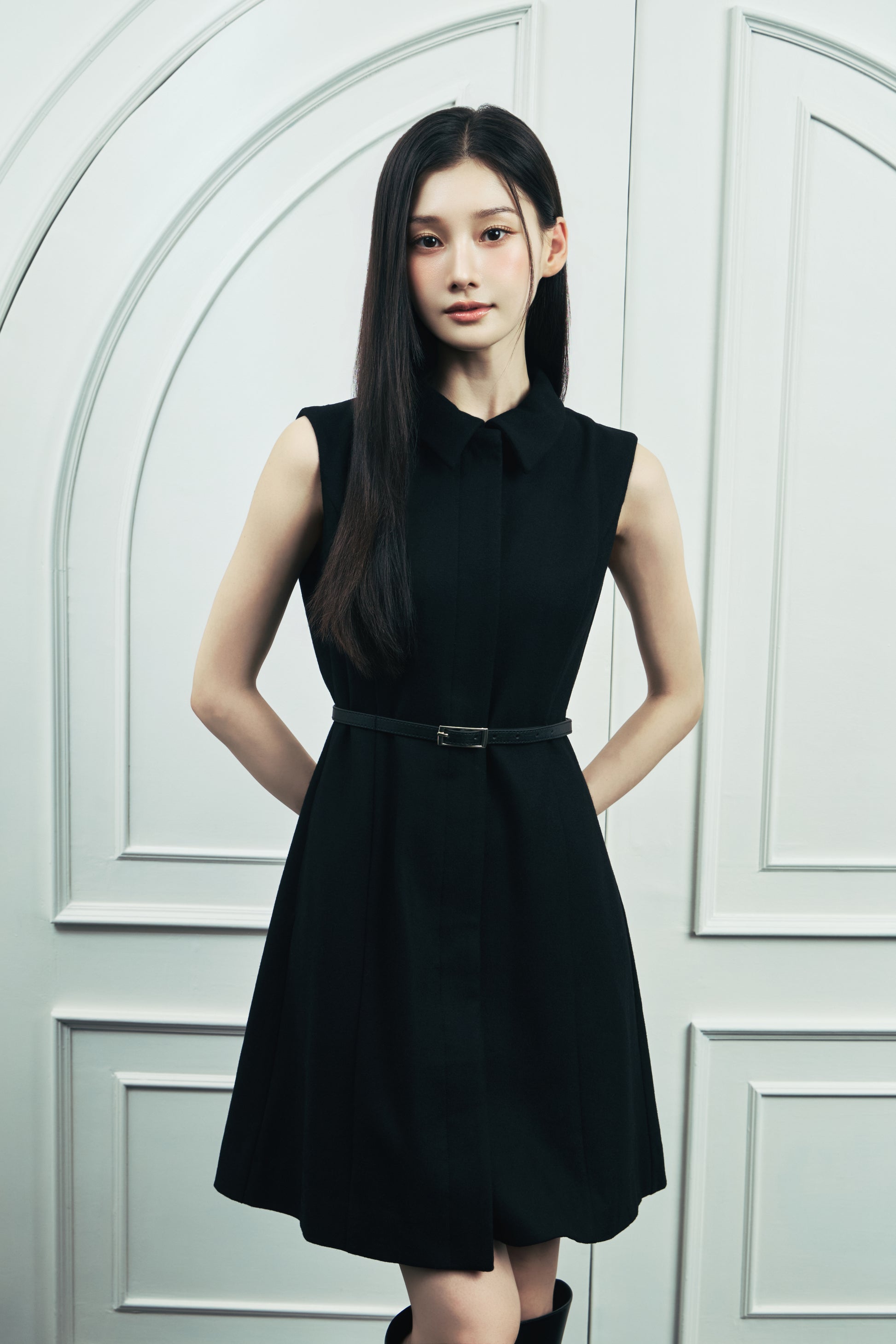モデル身長：166cm カラー：black