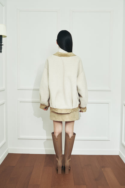 モデル身長：166cm 【アウター】カラー：beige 【トップス】カラー：off white 【ボトムス】カラー：beige サイズ：MM