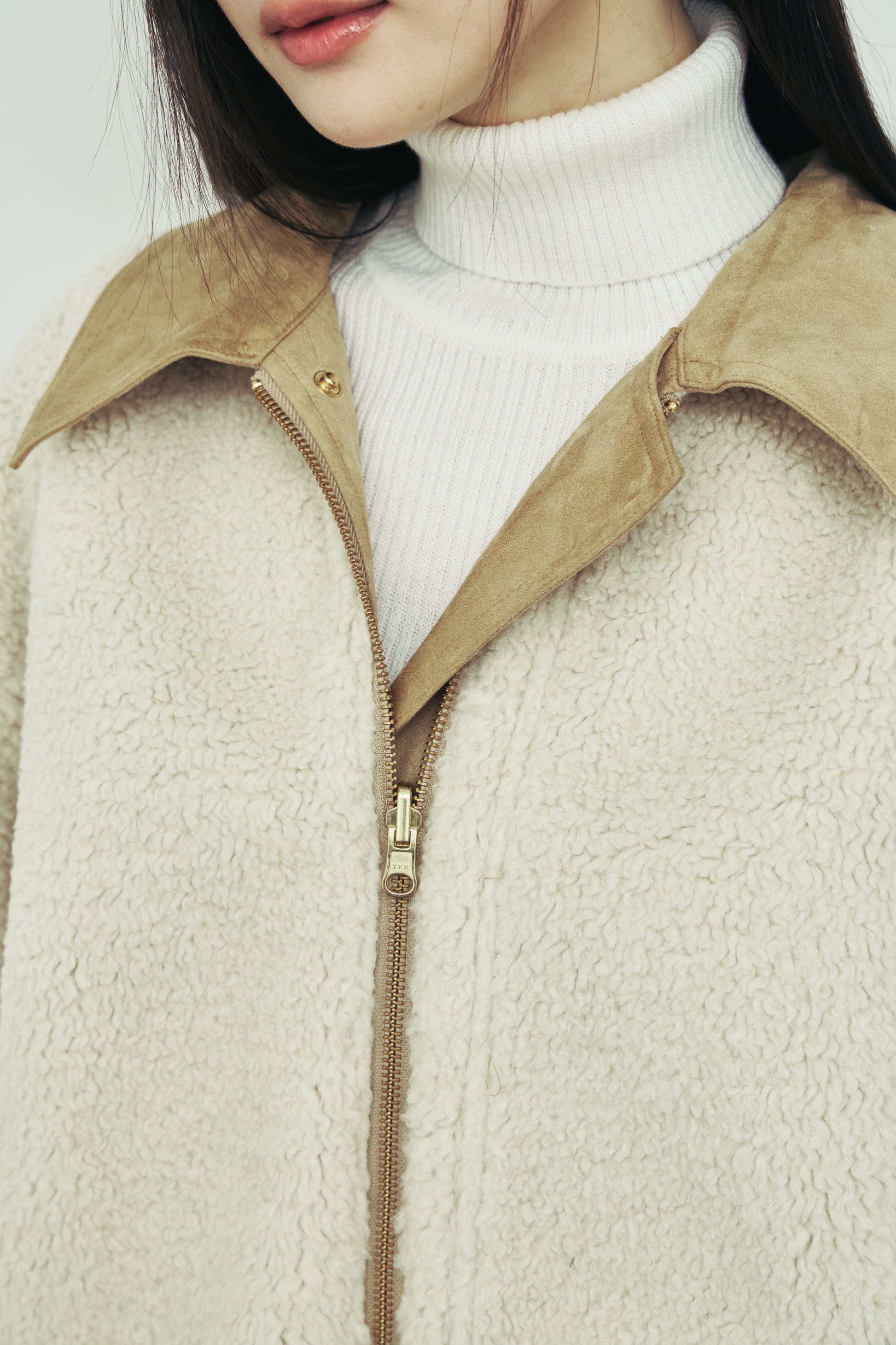 モデル身長：166cm 【アウター】カラー：beige