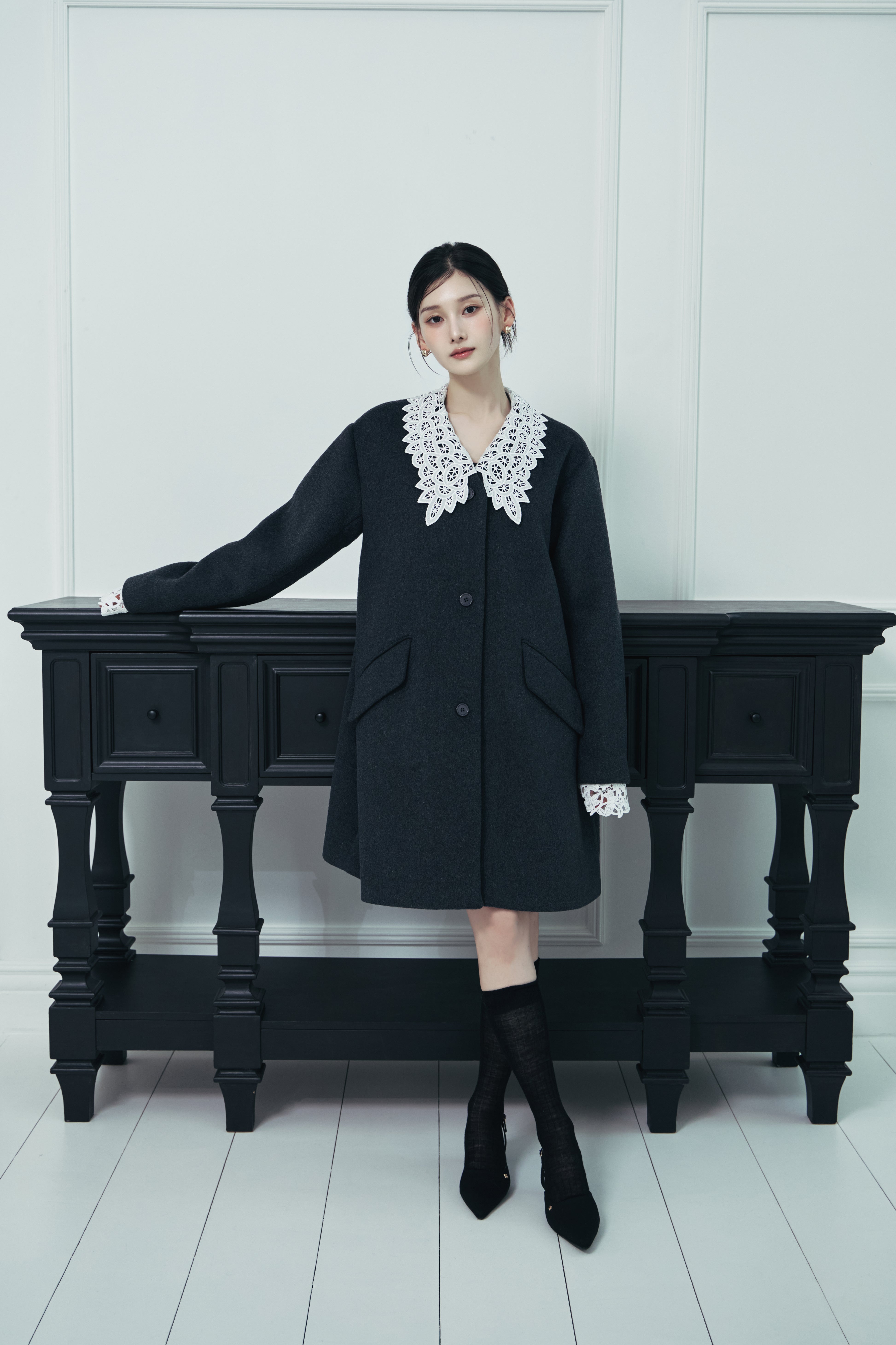 ロマンスレースウールコート – poláura OFFICIAL ONLINE STORE
