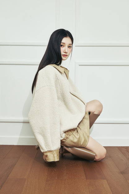 モデル身長：166cm 【アウター】カラー：beige 【トップス】カラー：off white 【ボトムス】カラー：beige サイズ：MM