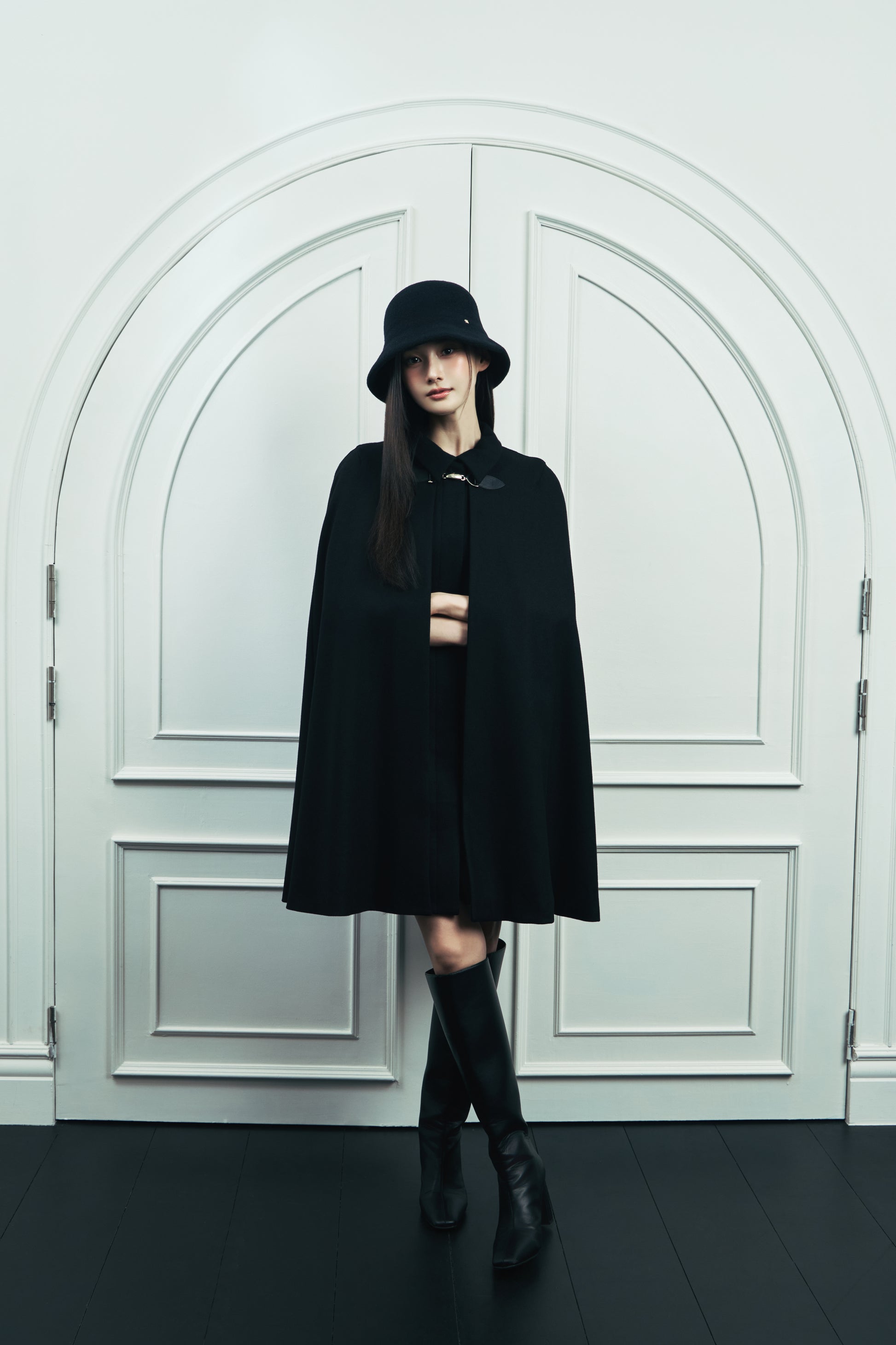 モデル身長：166cm カラー：black