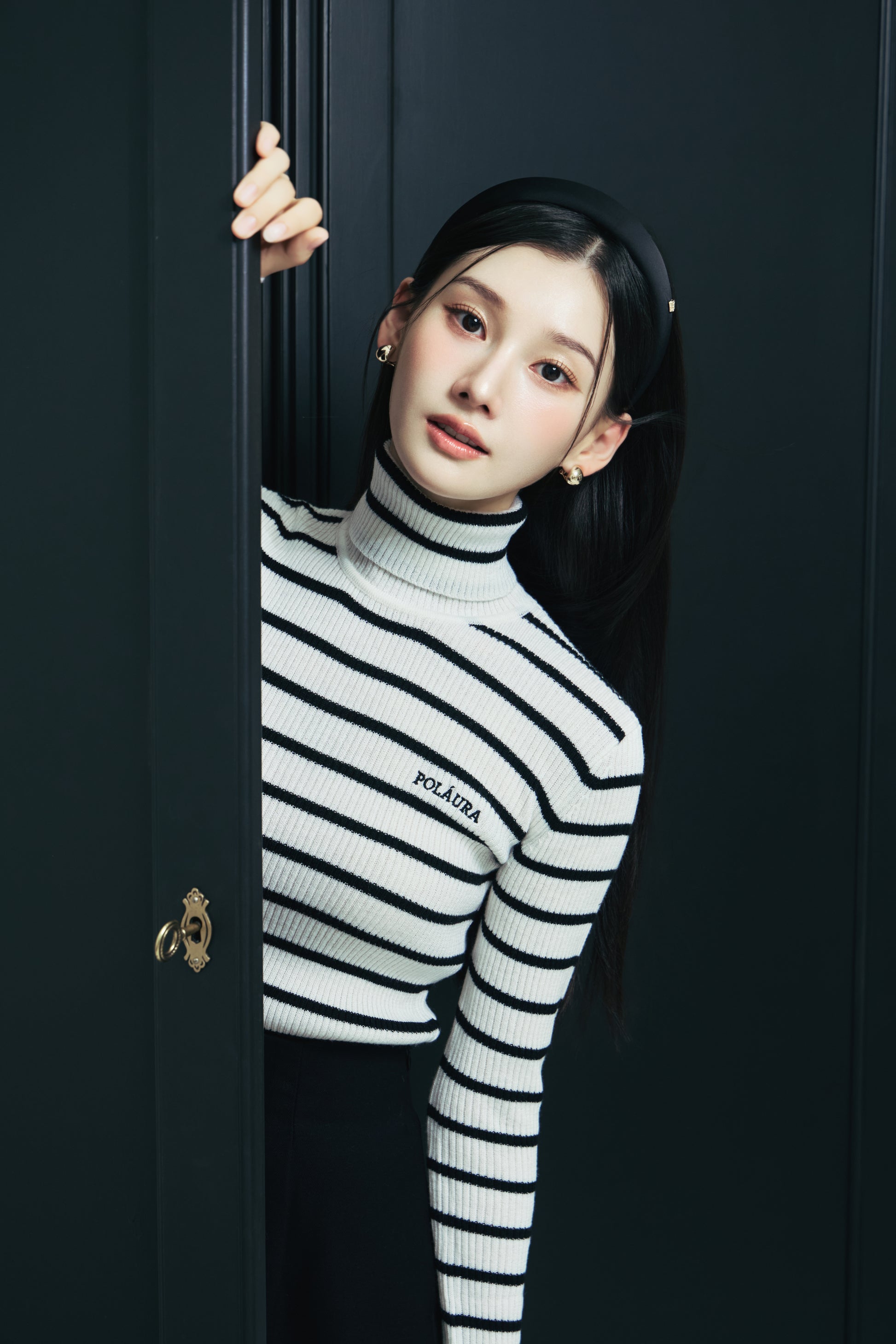 モデル身長：166cm カラー：border