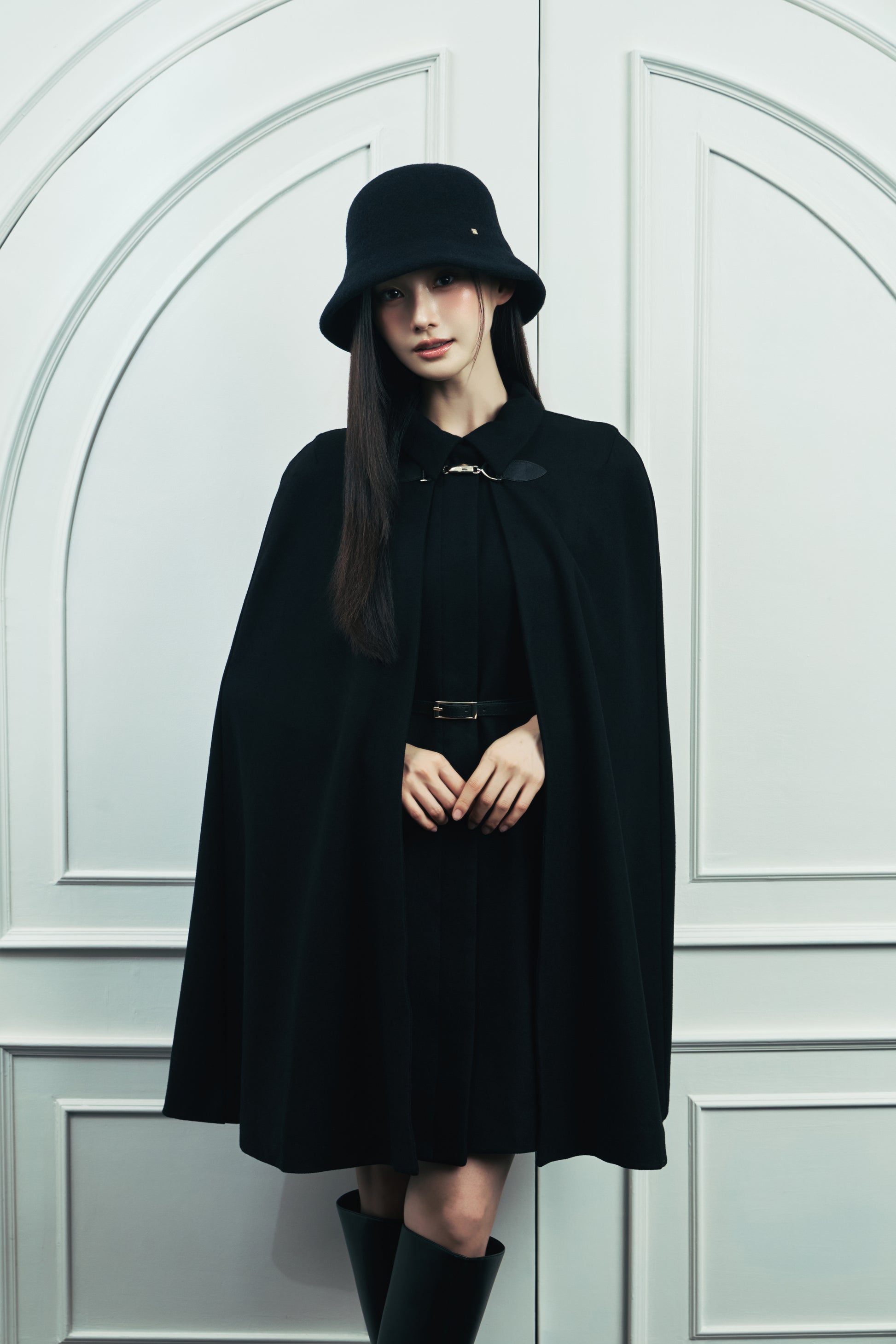 モデル身長：166cm カラー：black
