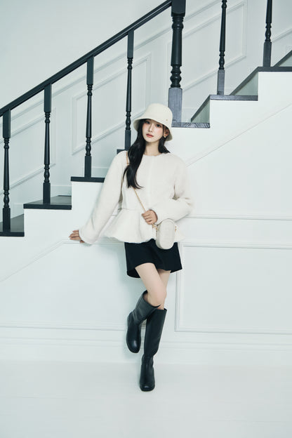 モデル身長：166cm 【アウター】カラー：off white