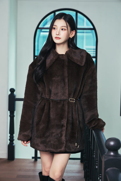 モデル身長：166cm 【アウター】カラー：brown