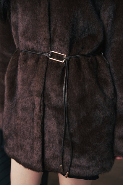 モデル身長：166cm 【アウター】カラー：brown