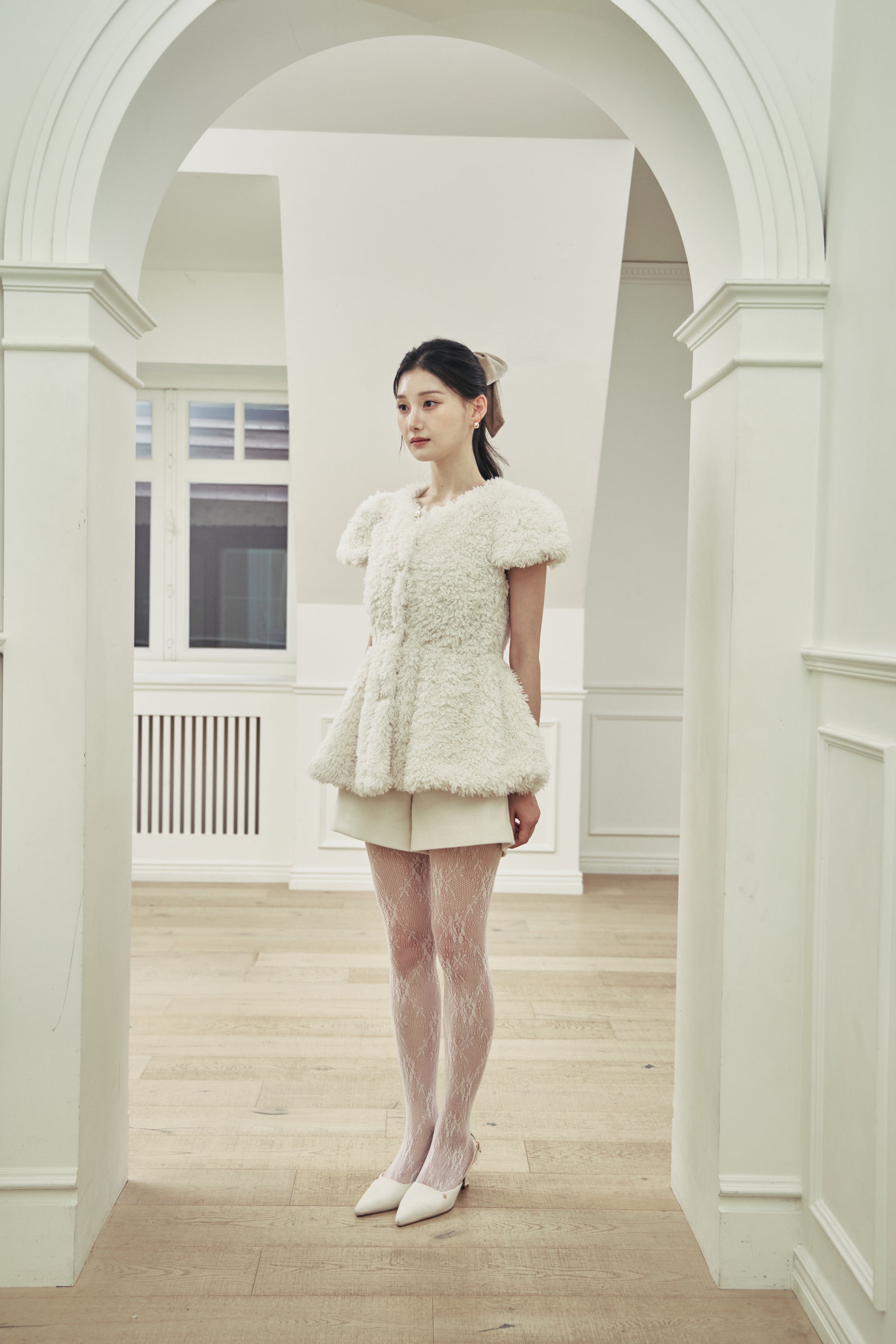 モデル身長：166cm 【トップス】カラー：off white 【ボトムス】カラー：off white サイズ：MM