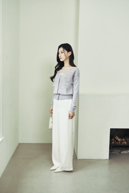 モデル身長：166cm 【トップス】カラー：pale lilac 【ボトムス】カラー：off white サイズ：SM