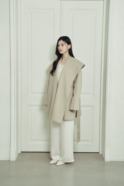 モデル身長：166cm 【アウター】カラー：milk beige