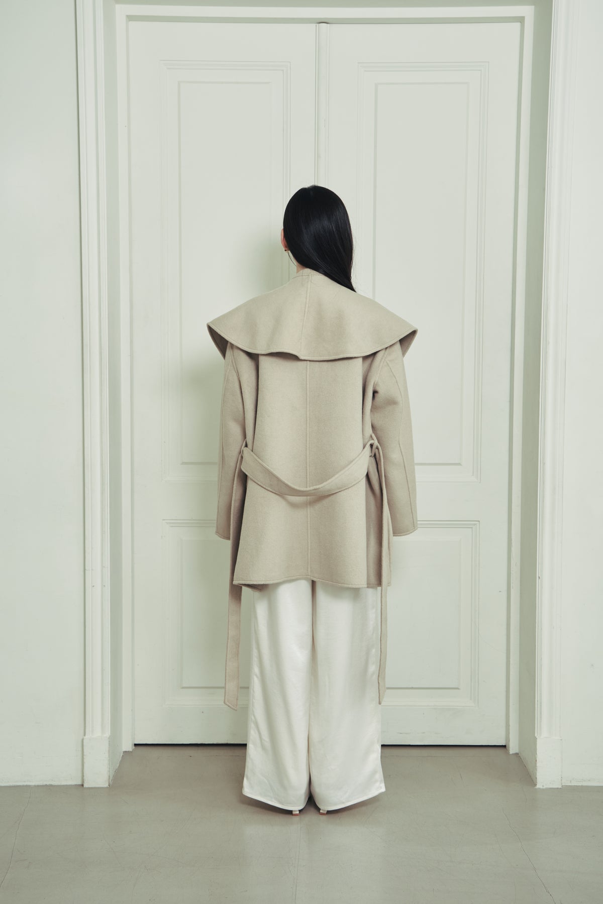 モデル身長：166cm 【アウター】カラー：milk beige