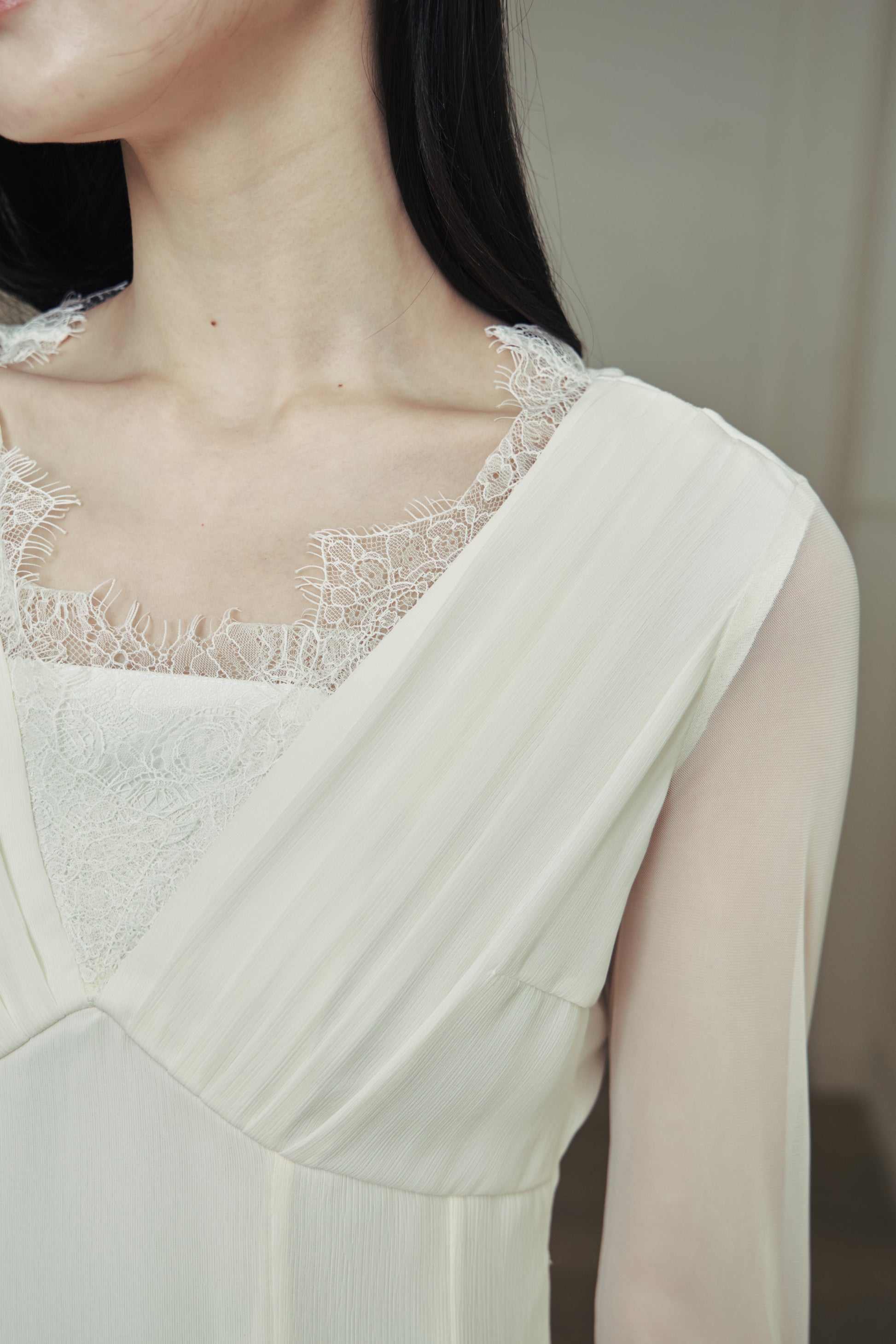モデル身長：166cm カラー：ivory サイズ：MM