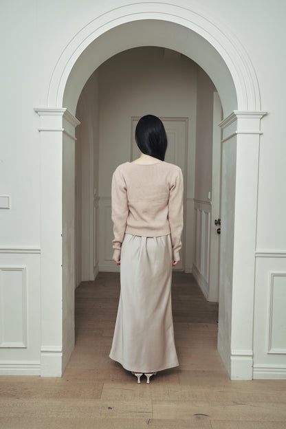 モデル身長：166cm 【トップス】カラー：pink beige 【ボトムス】カラー：greige サイズ：MM
