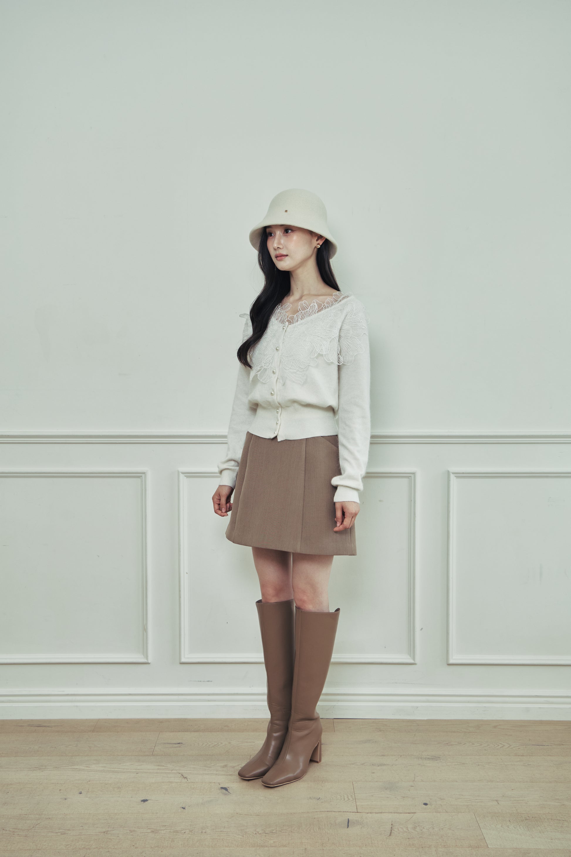 モデル身長：166cm 【トップス】カラー：off white