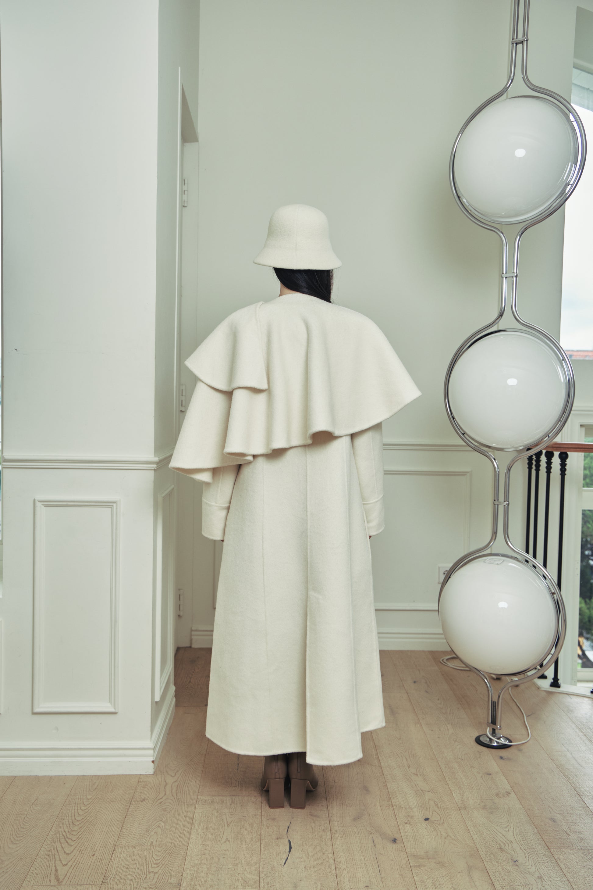 モデル身長：166cm 【アウター】カラー：off white サイズ：MM