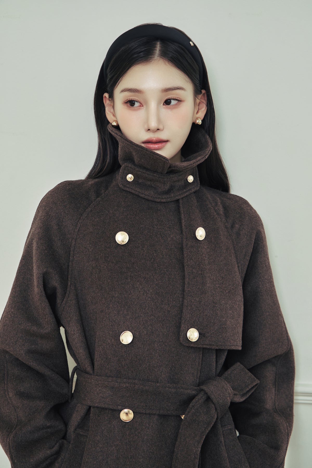 モデル身長：166cm カラー：brown