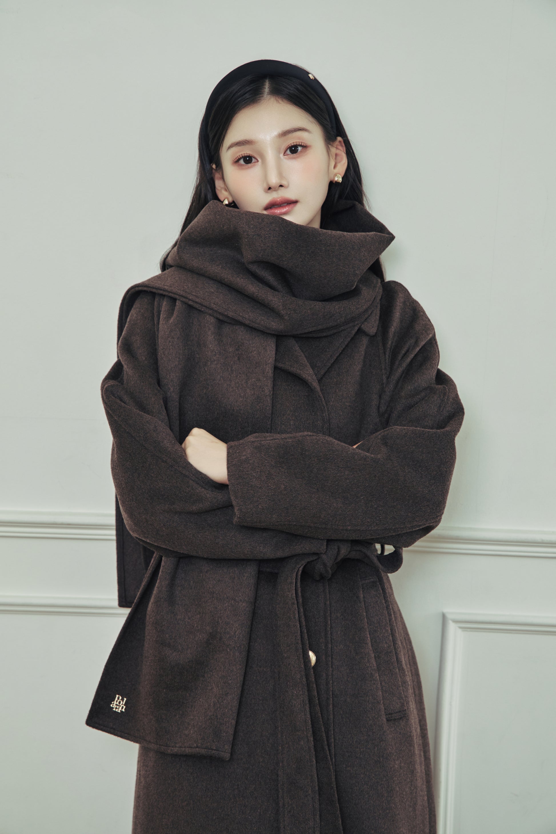 モデル身長：166cm カラー：brown
