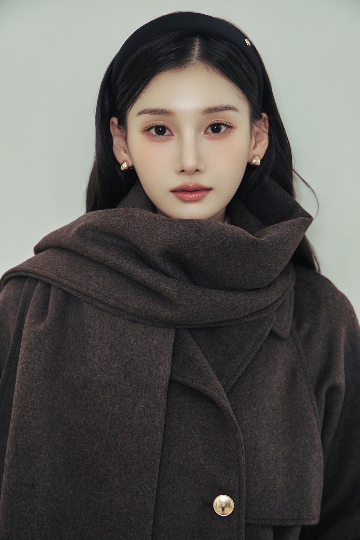 モデル身長：166cm カラー：brown