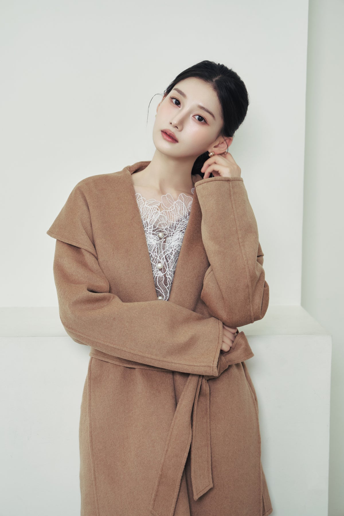 モデル身長：166cm 【アウター】カラー：beige