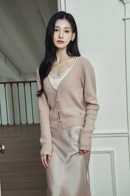 モデル身長：166cm 【トップス】カラー：pink beige 【ボトムス】カラー：greige サイズ：MM