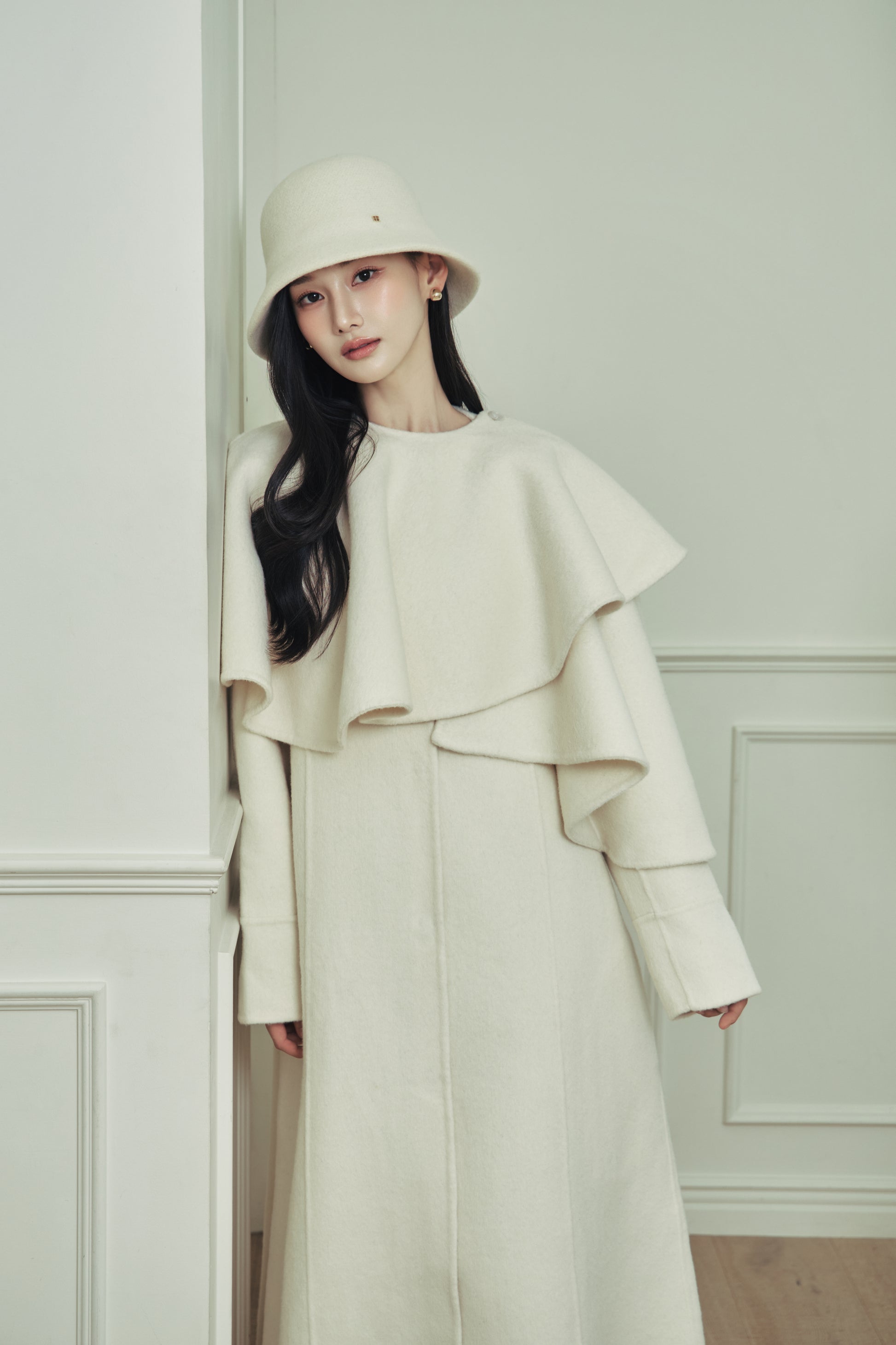 モデル身長：166cm 【アウター】カラー：off white サイズ：MM