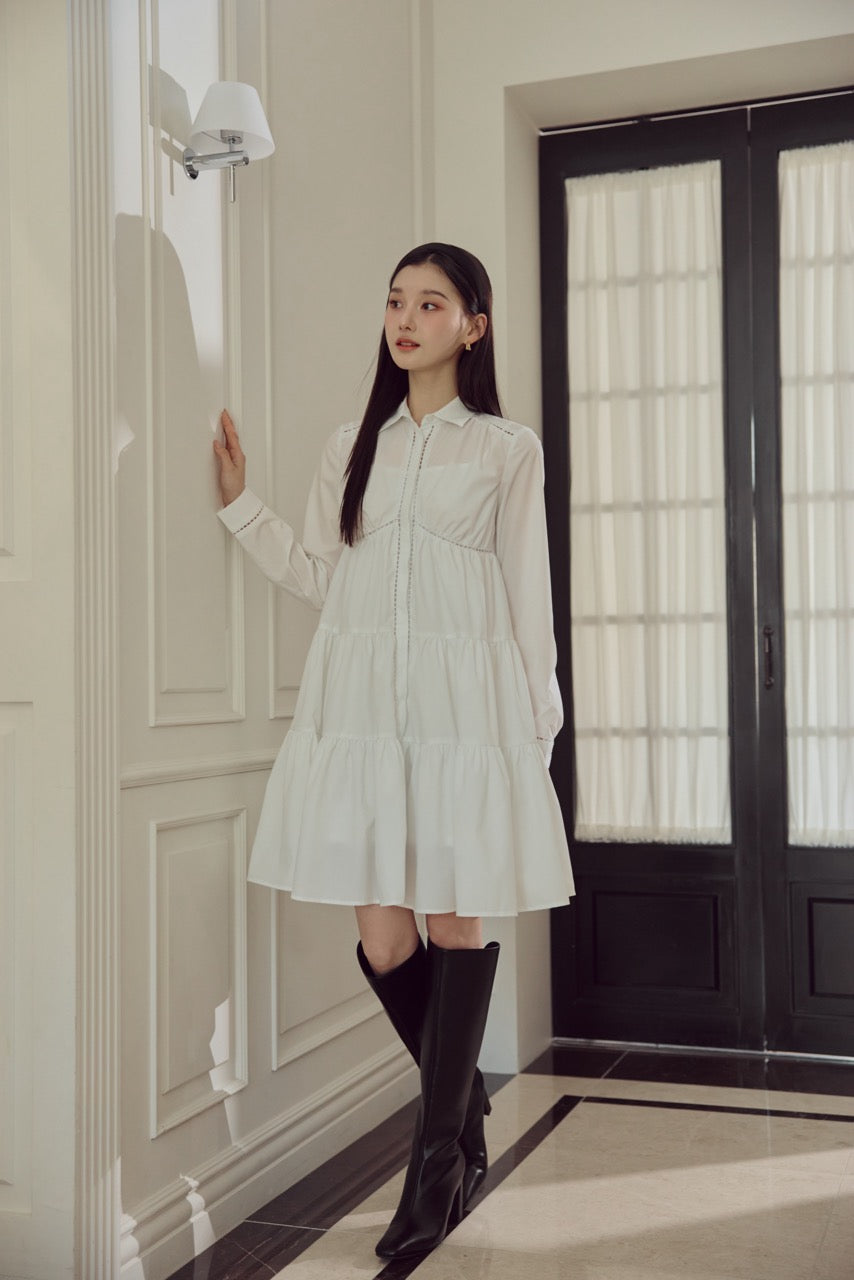 Curensology ボリュームシャツワンピース未使用 ボリュームティアードシャツワンピース – poláura OFFICIAL ONLINE STORE